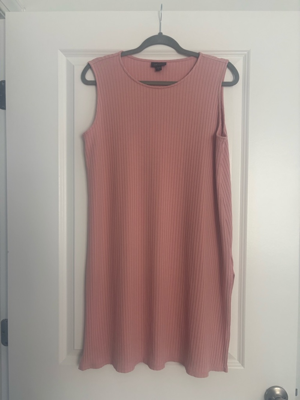 J. Jill Sleeveless Ribbed Midi Dress - Rose